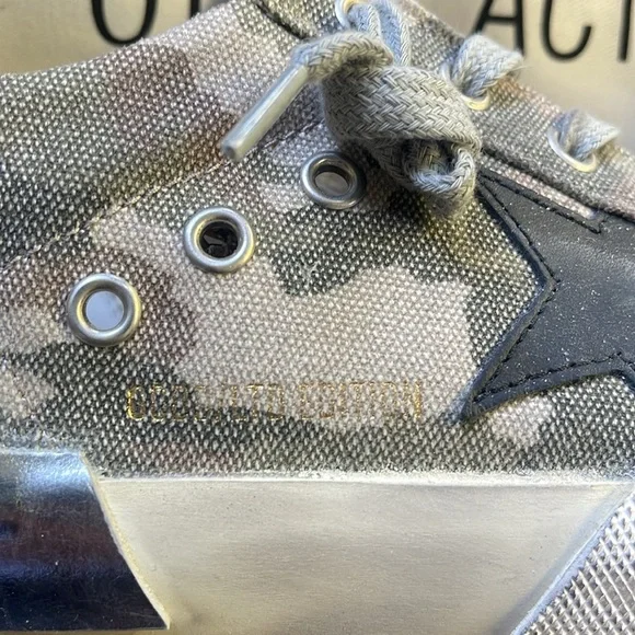 NIB Sz 38 Golden Goose Limited Edition Superstar Pen-Star Glitter, Camouflage - Picture 7 of 12